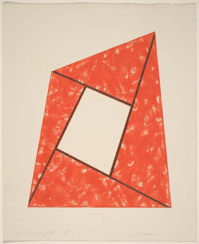 Red Frame by Robert Mangold, drawing, 1987