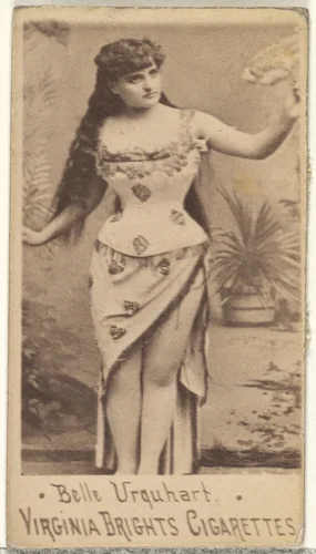 Belle Urquhart, from the Actors and Actresses series (N45, Type 1) for Virginia Brights Cigarettes by Allen & Ginter, photograph, 1885-1891