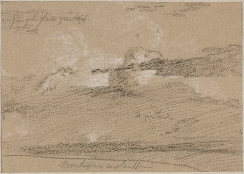 Study of Clouds above the Mountains by Jean Antoine Linck, drawing, 1766-1843