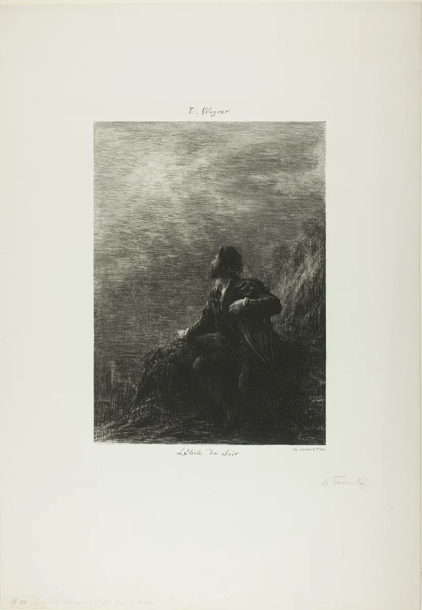 The Evening Star, second plate by Henri Fantin-Latour, print, 1879