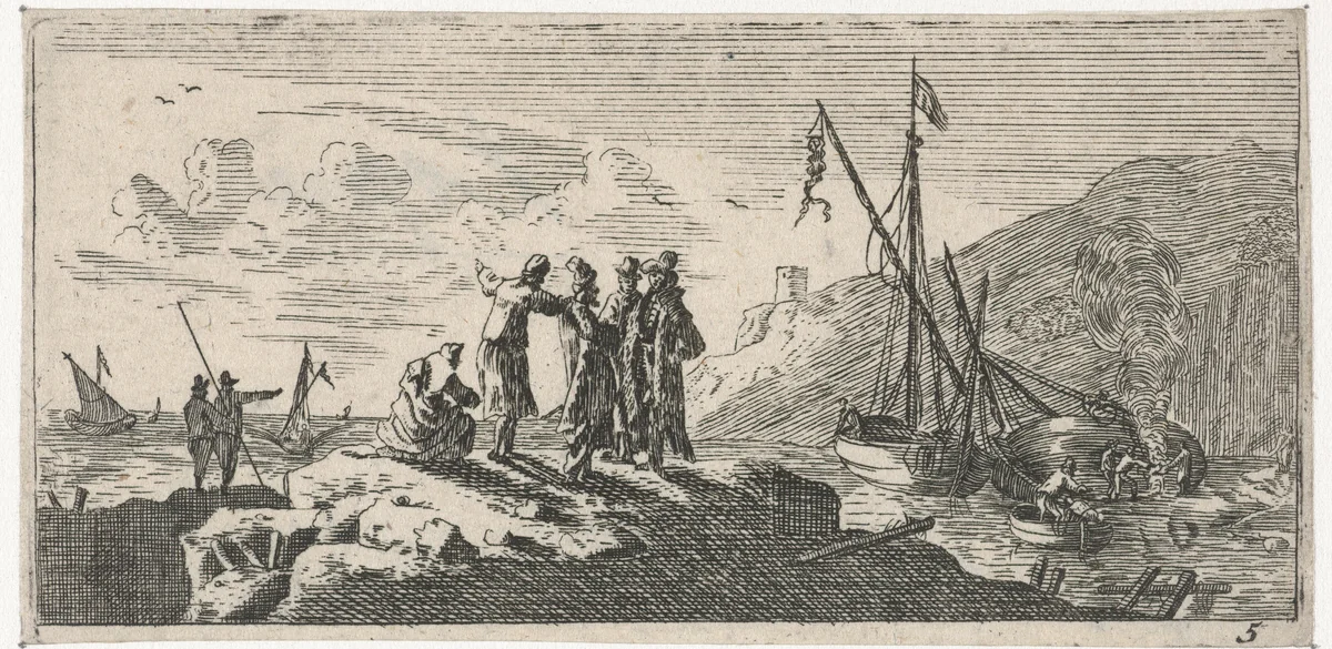 Ingang van de rede van Texel by anonymous, print, 1650-1714