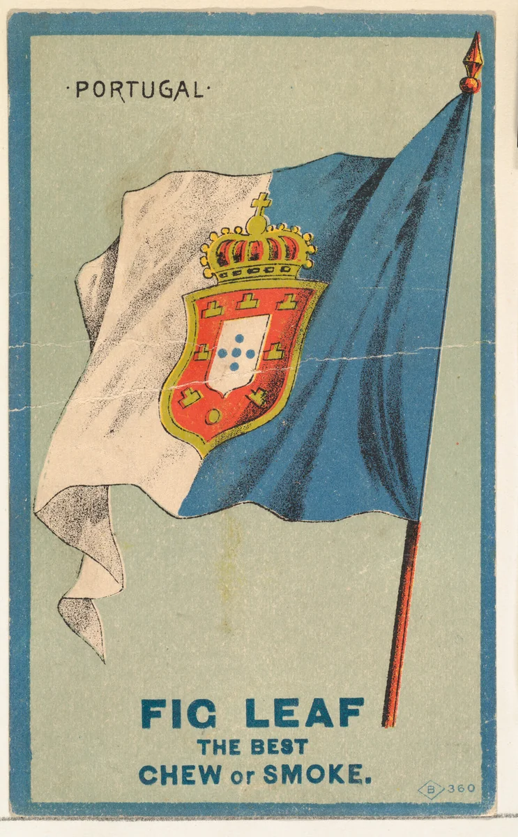 Portugal, from the National Flags series (N195) issued by Wm. S. Kimball & Co. by William S. Kimball & Company, print, 1891