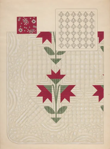 Quilt by Dorothy Posten, index of american design, 1937