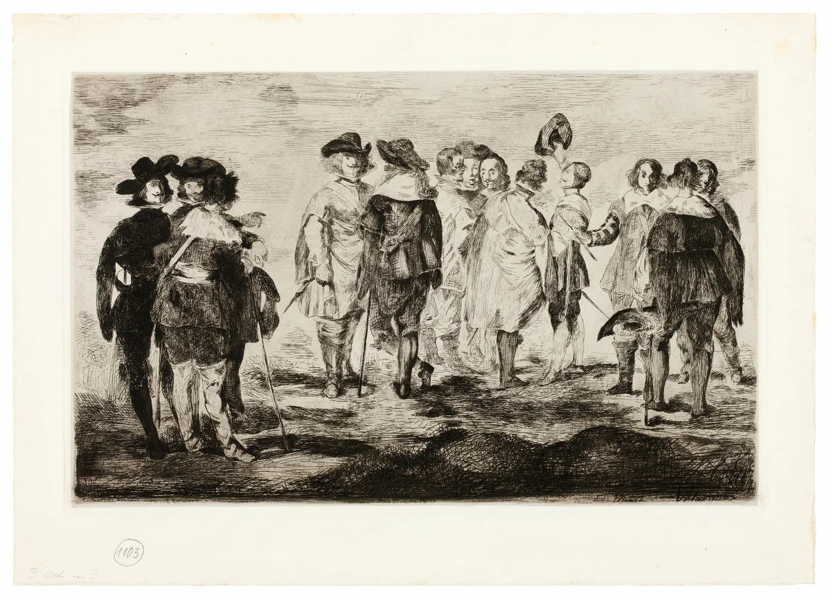 The Little Cavaliers by Édouard Manet, print, 1860
