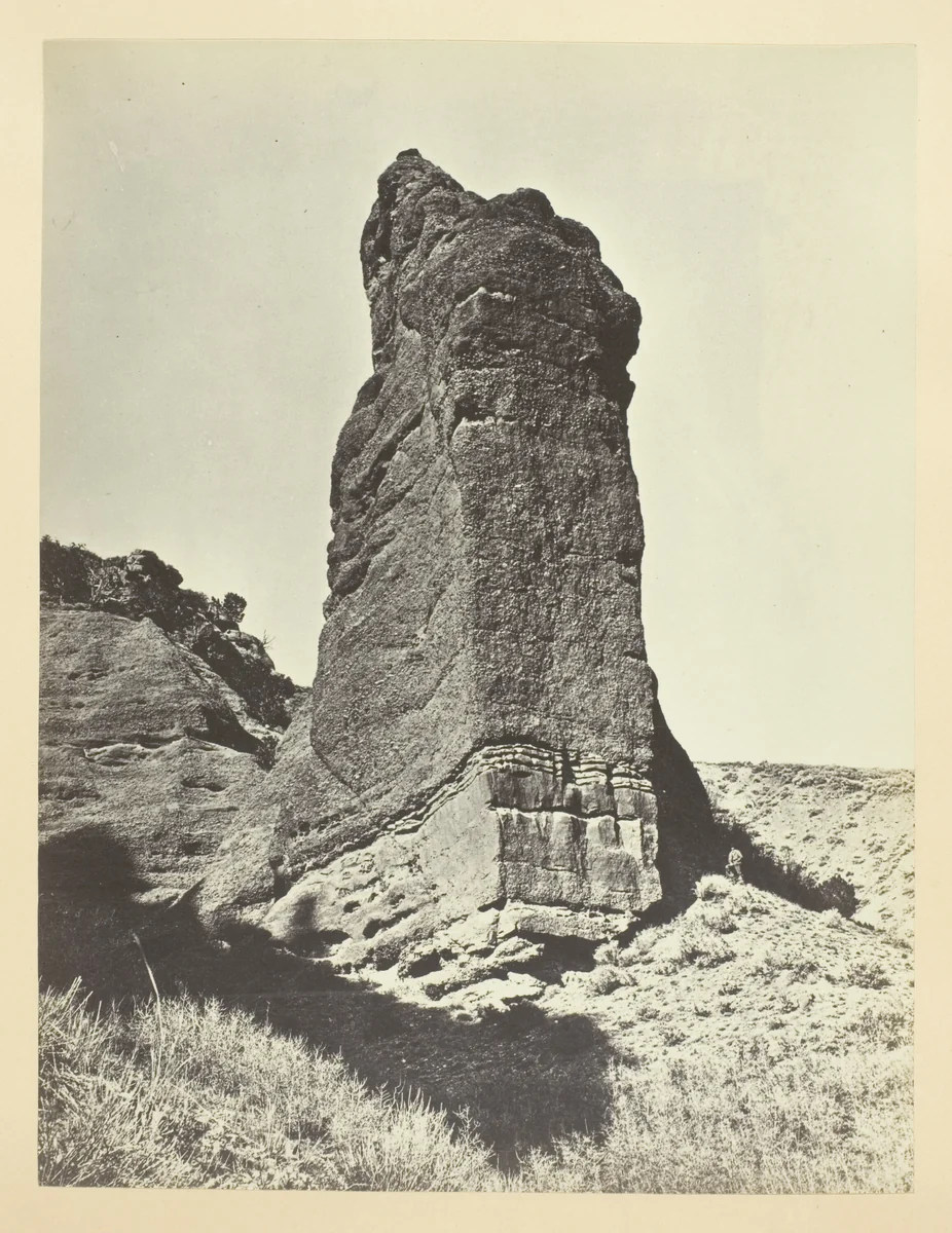 Sentinel Rock, Echo Canon by Andrew J. Russell, photograph, 1868-1869