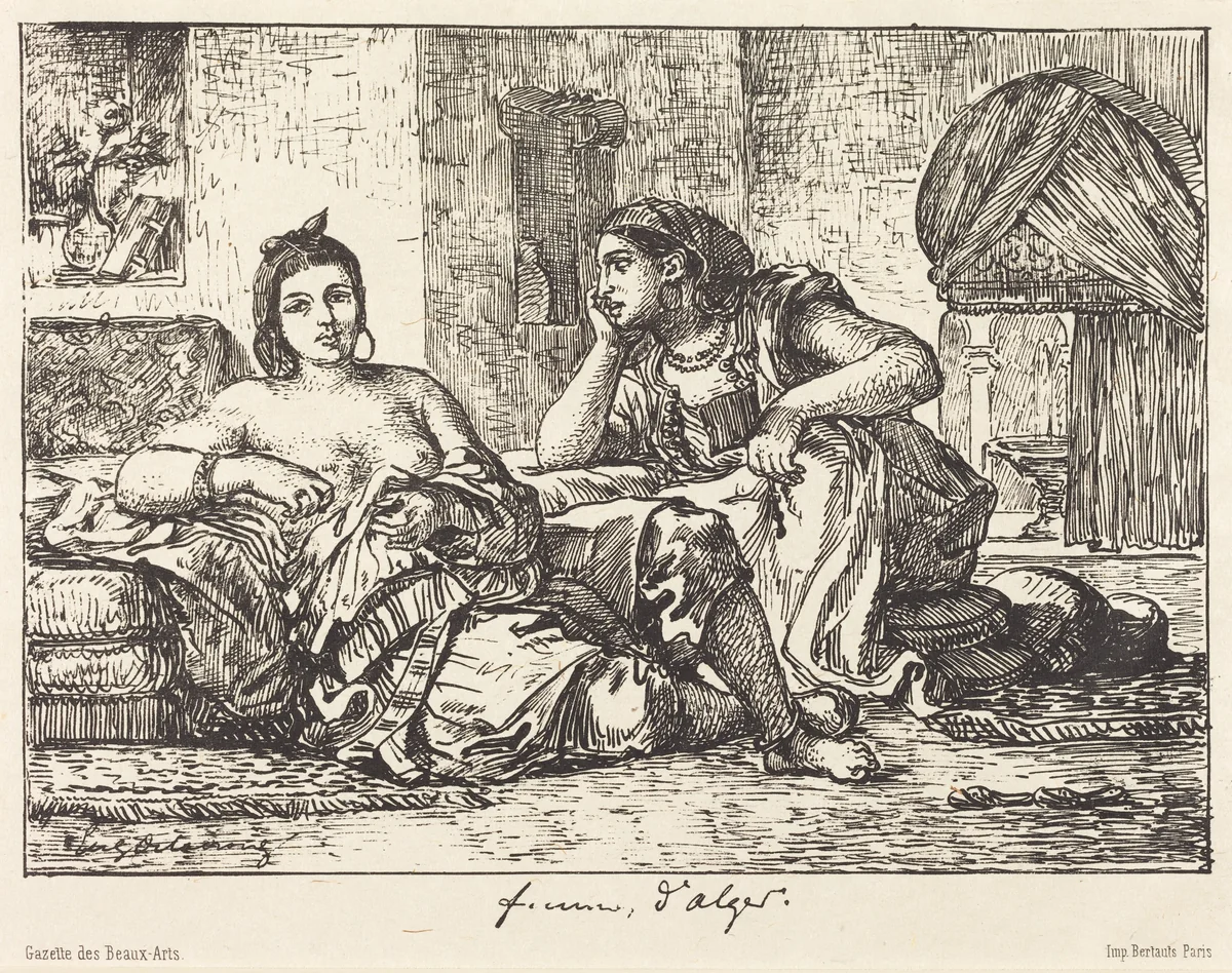 Femmes d'Alger by Eugène Delacroix, print, 1833