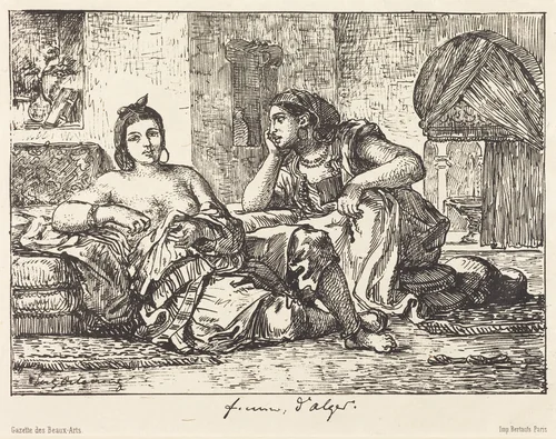 Femmes d'Alger by Eugène Delacroix, print, 1833