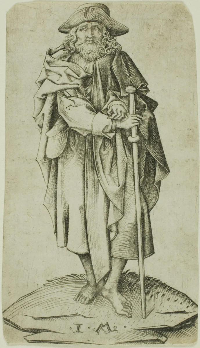 St. James Major, from Christ and the Apostles by Israhel van Meckenem the Younger, print, 1465-1503