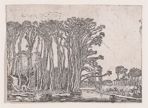 The Charcoal-Burner, from "Verscheyden Landtschapjes" (Various Little Landscapes), Plate 9 by Willem Pietersz Buytewech, print, 1611-1621