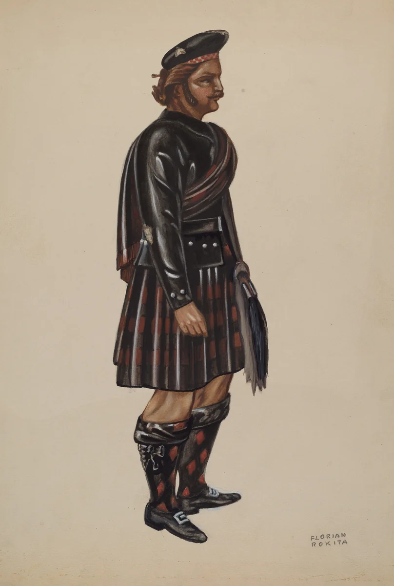 Wooden Scotchman by Florian Rokita, index of american design, 1937