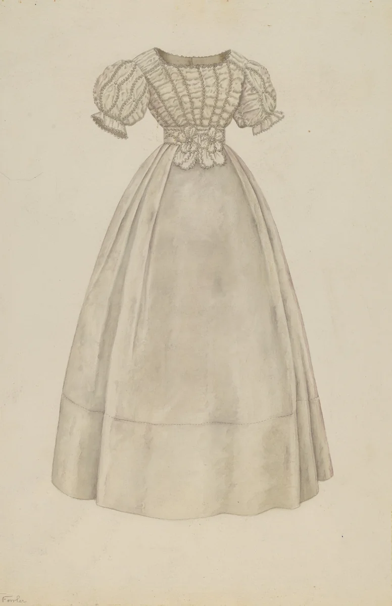 Wedding Dress by Catherine Fowler, index of american design, 1938