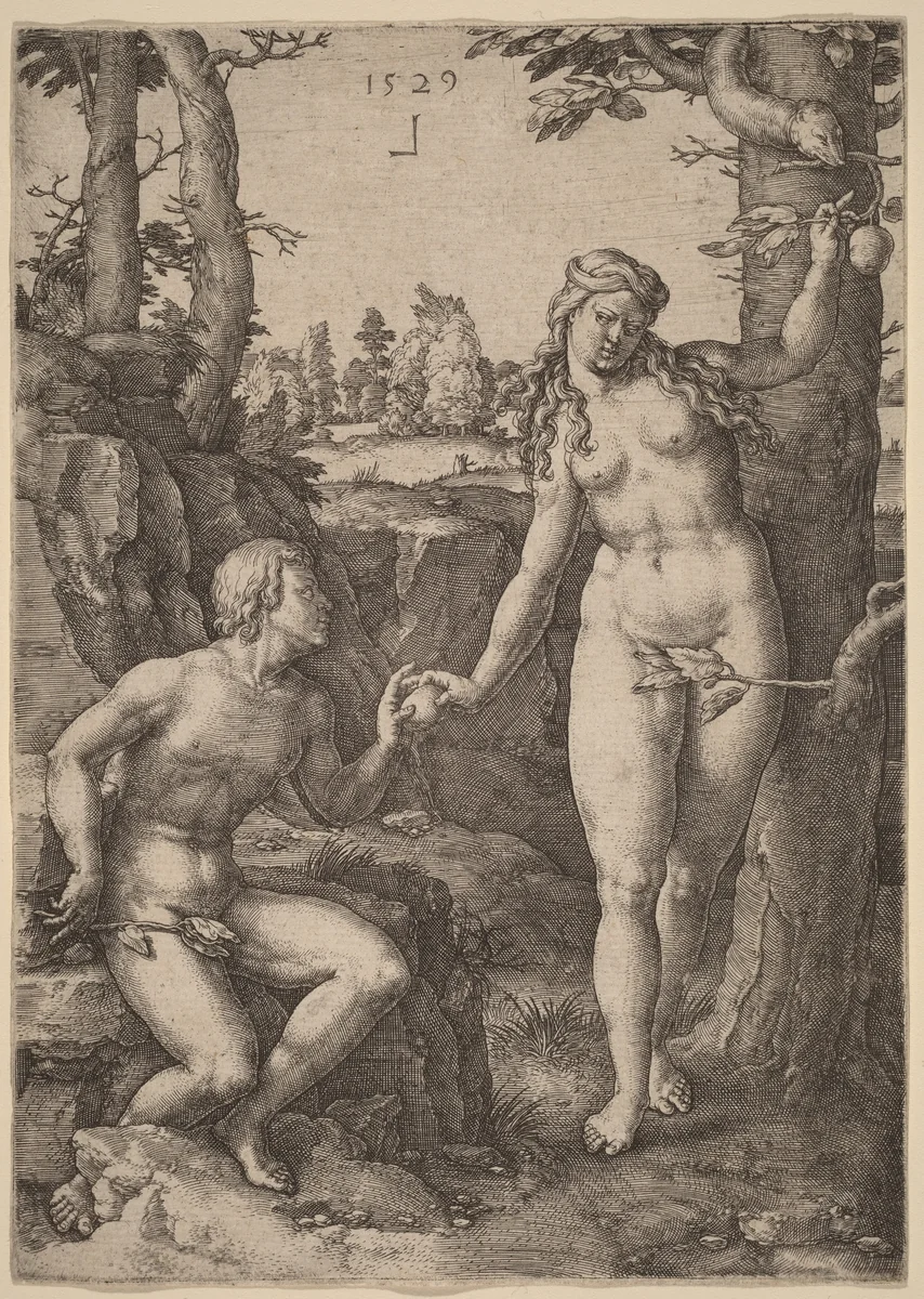 The Fall of Man by Lucas van Leyden, print, 1529