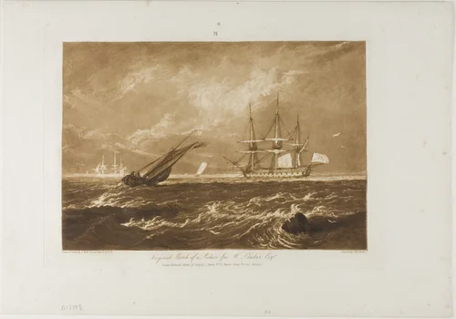The Leader Sea Piece, plate 20 from Liber Studiorum by Joseph Mallord William Turner, print, 1809