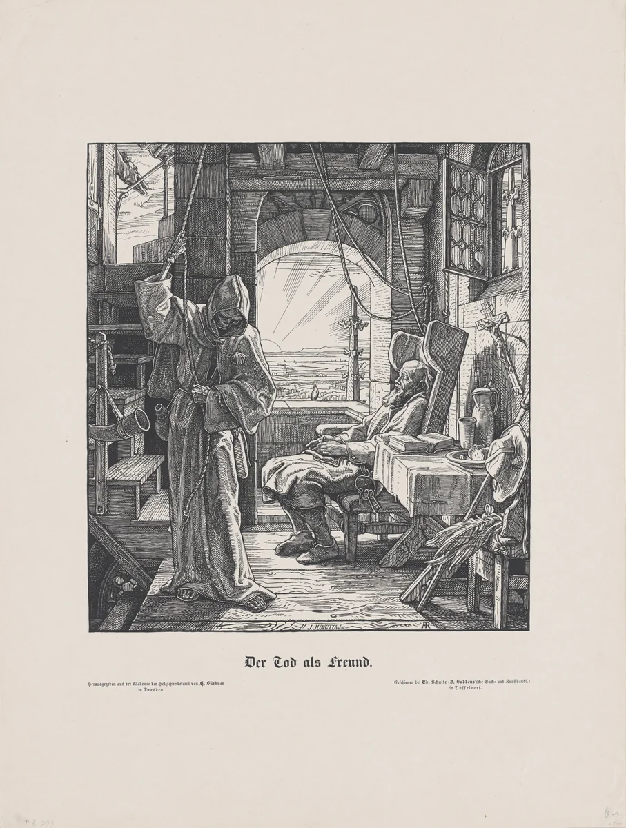 Der Tod als Freund (Death as a Friend) by Alfred Rethel
Richard Julius Jungtow
Hugo Bürkner
Julius Buddeus, print, 1851