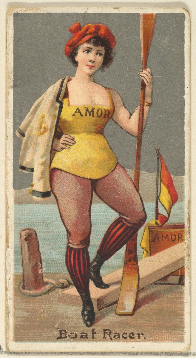 Boat Racer, from the Occupations for Women series (N166) for Old Judge and Dogs Head Cigarettes by Goodwin & Company, print, 1887
