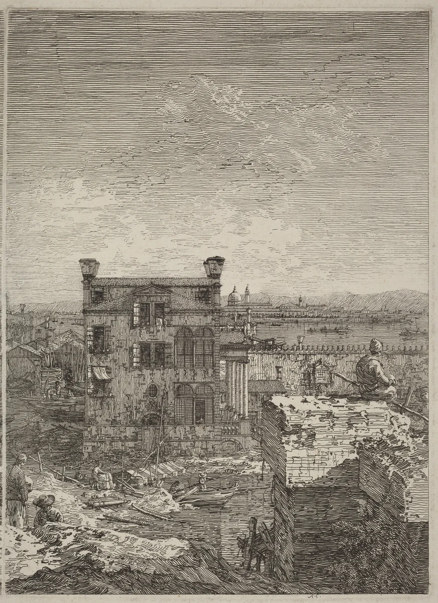 The House with the Peristyle by Canaletto, print, 1741