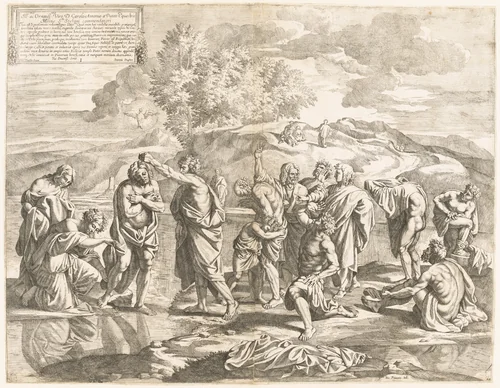Baptism by Jean Dughet; Nicolas Poussin, print, 1645-1655