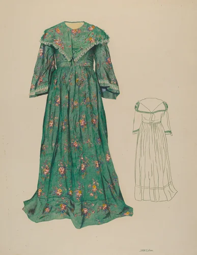 Dress by J. Herman McCollum, index of american design, 1935-1942