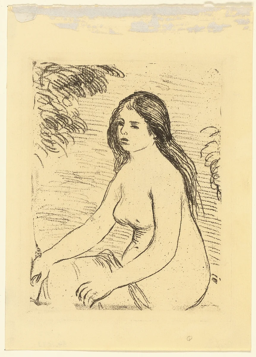 Seated Nude Woman by Pierre-Auguste Renoir, print, 1901-1911