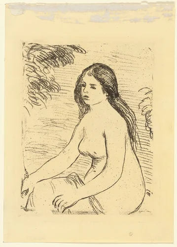 Seated Nude Woman by Pierre-Auguste Renoir, print, 1901-1911