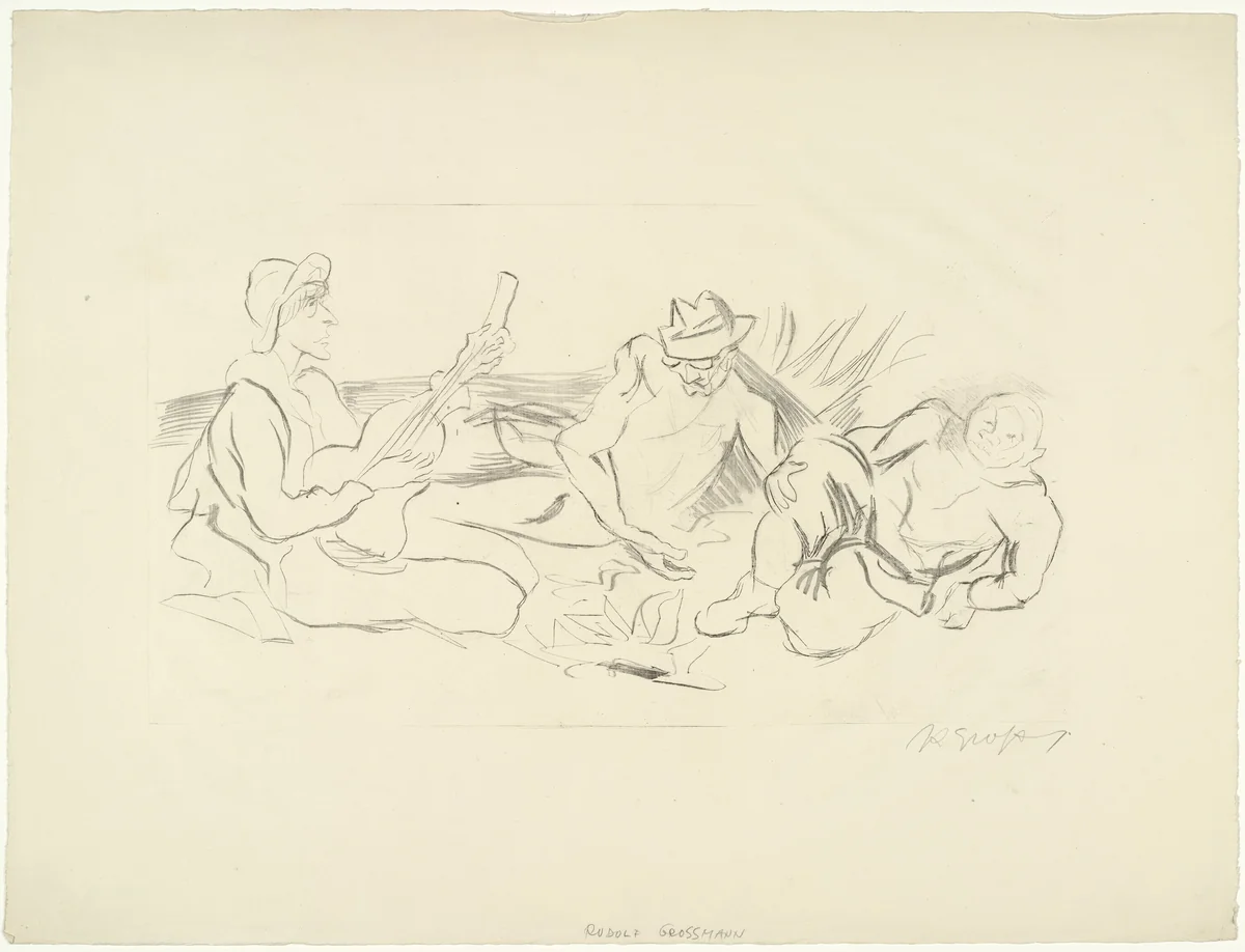 Picnic (Das Picknick) by Rudolf Grossmann, print