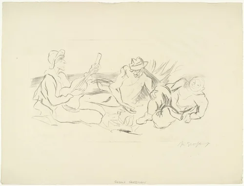 Picnic (Das Picknick) by Rudolf Grossmann, print