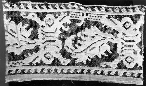 Fragment of a Border by Italy, textile, 1701-1800