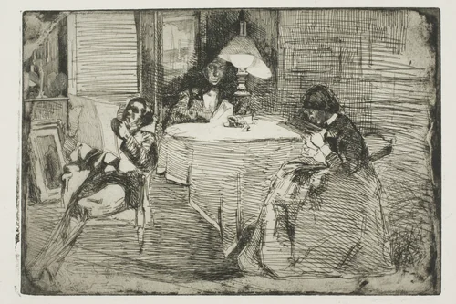 The Music-Room by James McNeill Whistler, print, 1859