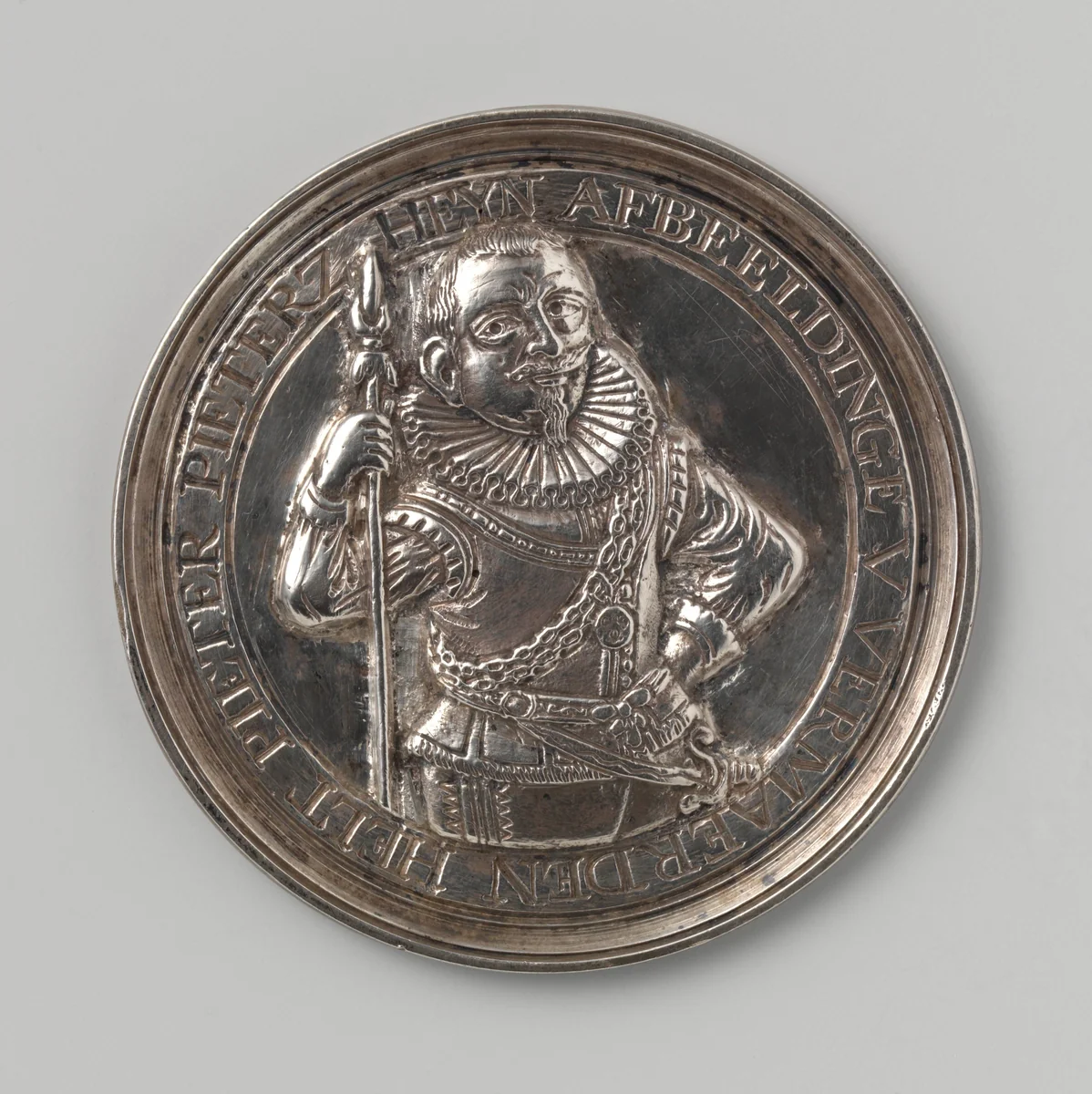 Admiraal Piet Hein gesneuveld by anonymous, metalwork, 1629