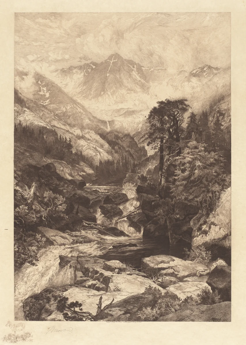 Mountain of the Holy Cross, Colorado by Thomas Moran, print, 1888