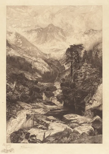 Mountain of the Holy Cross, Colorado by Thomas Moran, print, 1888