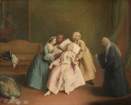 The Faint by Pietro Longhi, painting, 1744