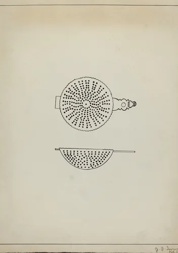 Silver Punch Strainer by John R. Towers, index of american design, 1936
