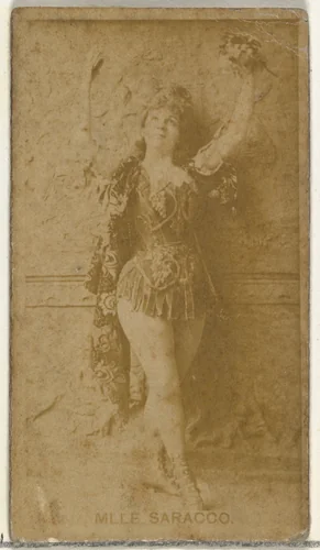 Mlle. Saracco, from the Actors and Actresses series (N145-8) issued by Duke Sons & Co. to promote Duke Cigarettes by W. Duke, Sons & Co., photograph, 1890-1895