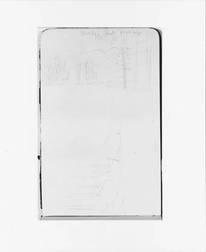 Two Landscape Sketches (from Sketchbook) by Albert Bierstadt, artwork, 1890