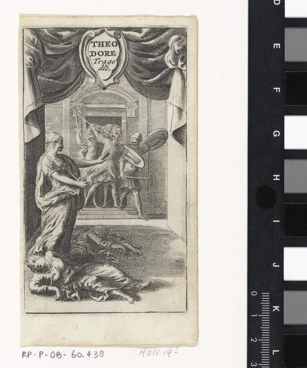 Théodora met een dolk by Abraham Dircksz. Santvoort, print, 1663