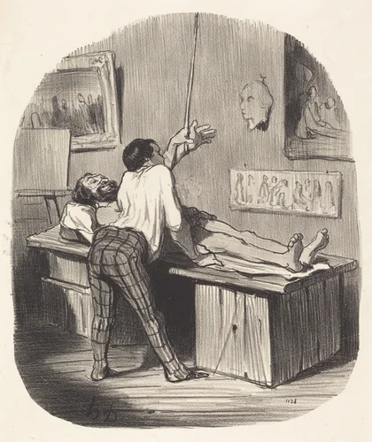 Comment, Saint-Gervais a pris cette... by Honoré Daumier, print, 1850