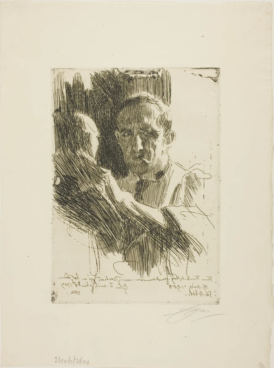 Prince Paul Troubetzkoy II (Bust) by Anders Zorn, print, 1909