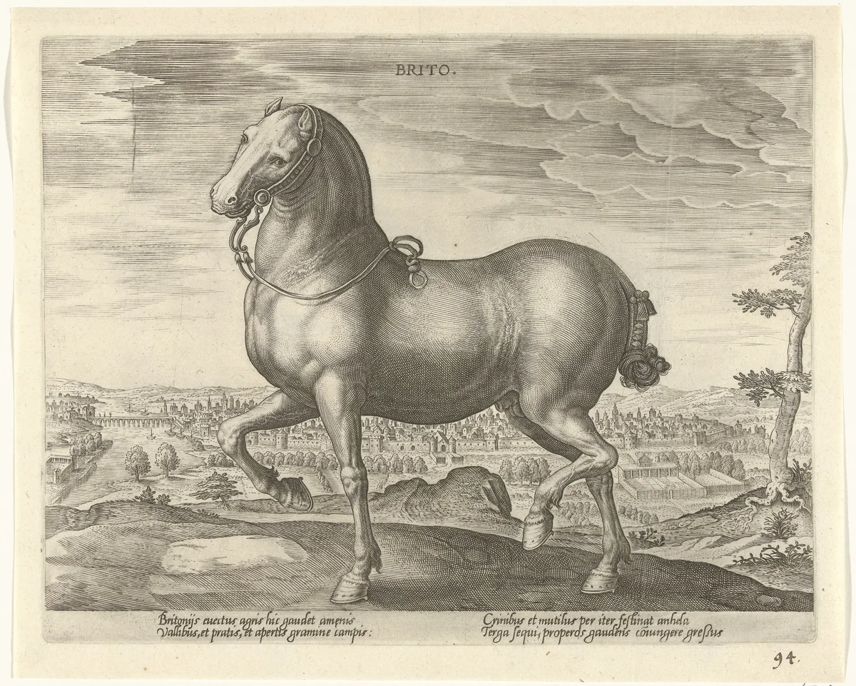 Paard uit Engeland by Unknown, print, 1578-1582