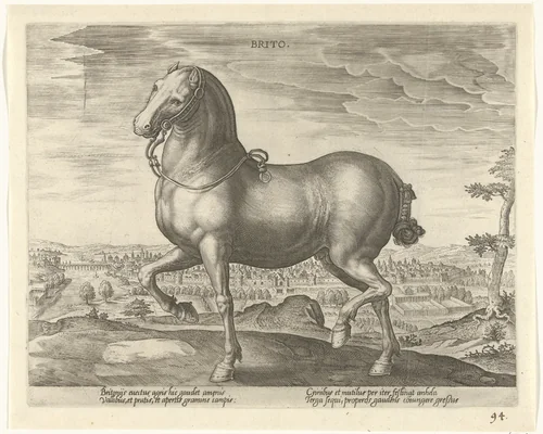 Paard uit Engeland by Unknown, print, 1578-1582