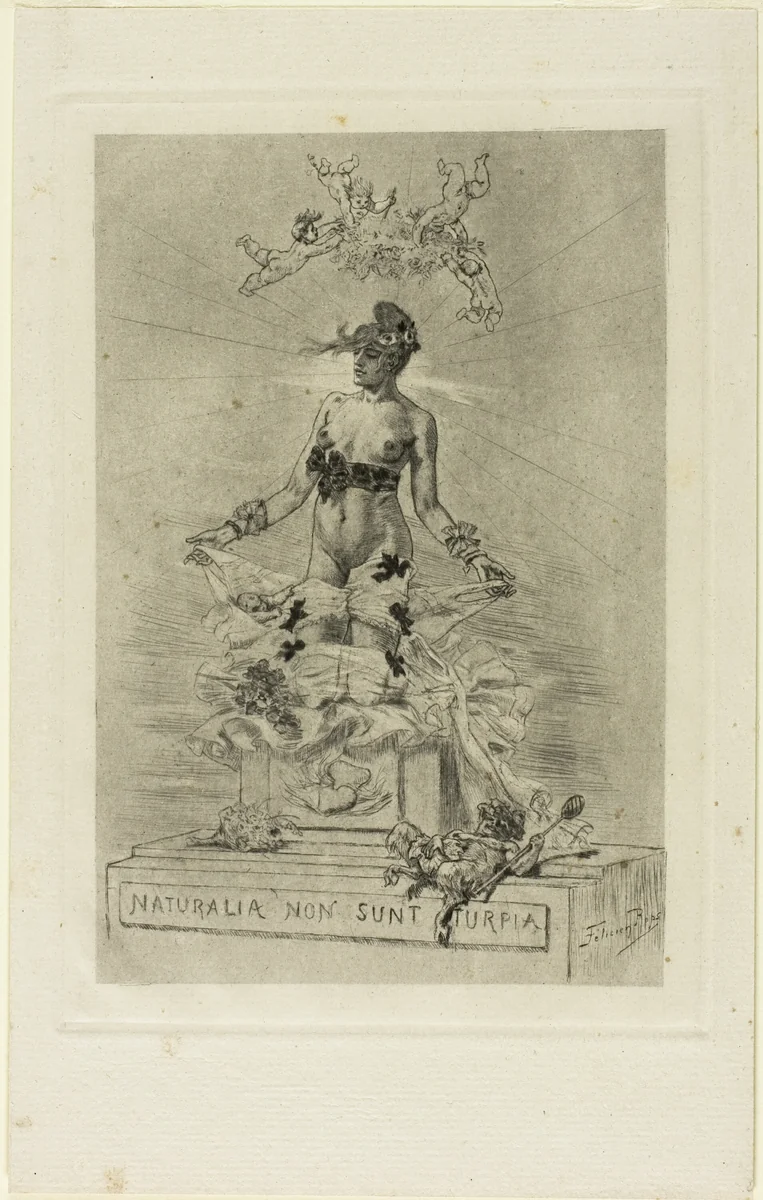 Offering by Félicien Rops, print, 1895