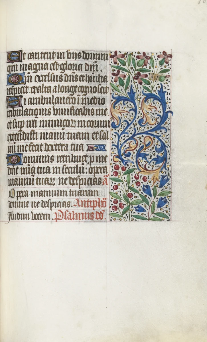 Book of Hours (Use of Rouen): fol. 107r by Master of the Geneva Latini, book, 1465-1475