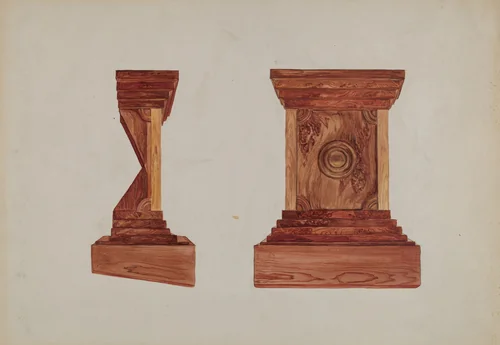 Redwood Burl Pulpit by Lena Nastasi, index of american design, 1936
