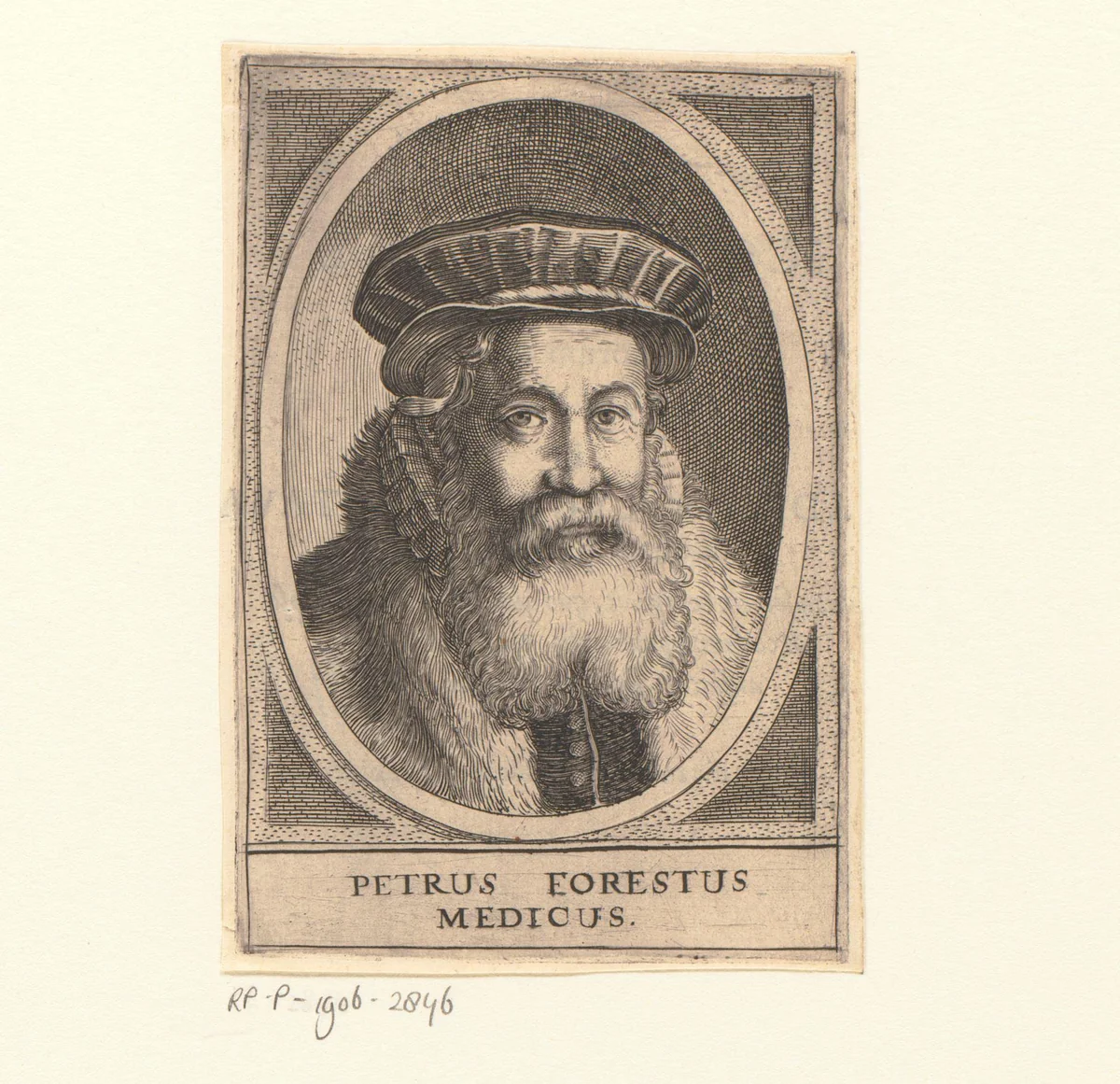 Portret van Pieter van Foreest by anonymous, print, 1614