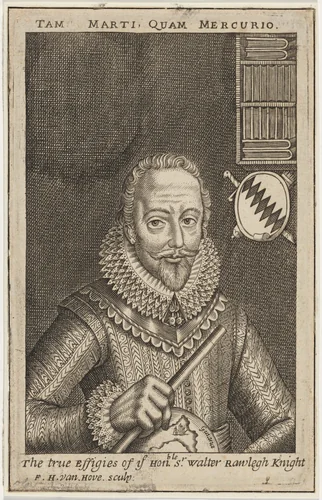 Sir Walter Raleigh by Frederik Hendrik van den Hove, print, 1628-1698