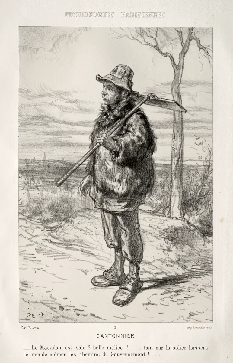 Cantonnier by Paul Gavarni, print, 1852-1862