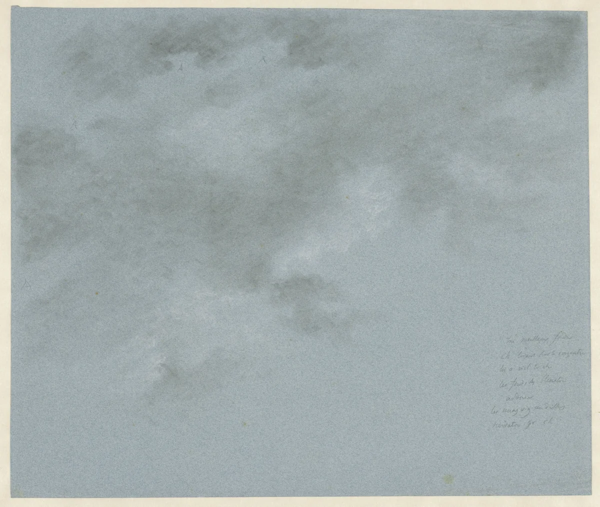 Studie van wolken by Pierre-Louis De la Rive, drawing, 1763-1817