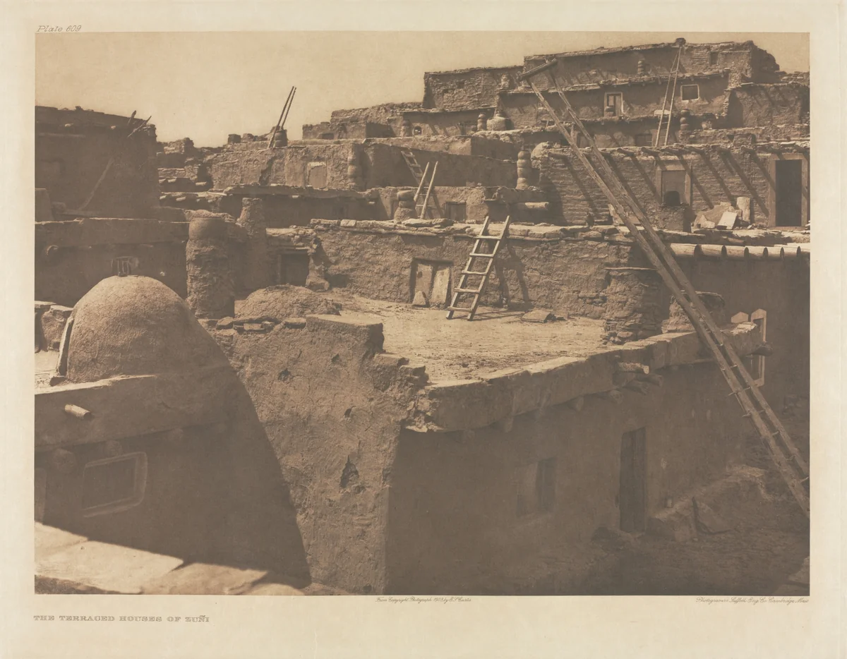 Portfolio XVII, Plate 609: The Terraced Houses of Zuñi by Edward Curtis, other, 1903