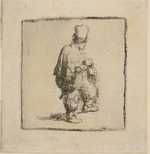 Polander Standing with Arms Folded by Rembrandt van Rijn, print, 1630-1640