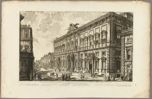 View of the Palazzo della Consulta on the Quirinal housing the Papal Secretariat, from Views of Rome by Giovanni Battista Piranesi, print, 1750-1759